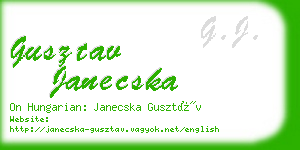 gusztav janecska business card